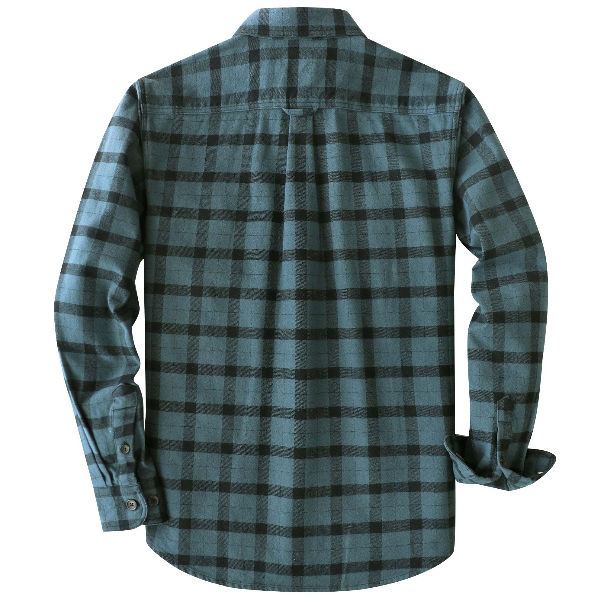 Dubinik® 8.6oz Heavyweight Flannel Shirt for Men Long Sleeve Vintage Work Shirts Casual Cotton Button Down Plaid Overshirt#22201