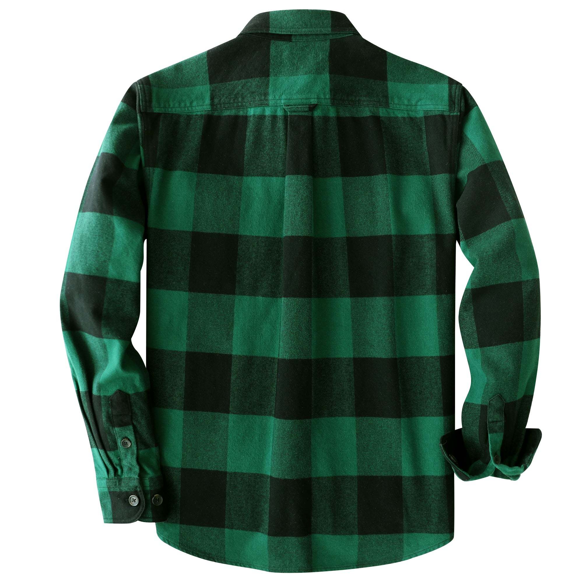 Dubinik® 8.6oz Heavyweight Flannel Shirt for Men Long Sleeve Vintage Work Shirts Casual Cotton Button Down Plaid Overshirt#22202