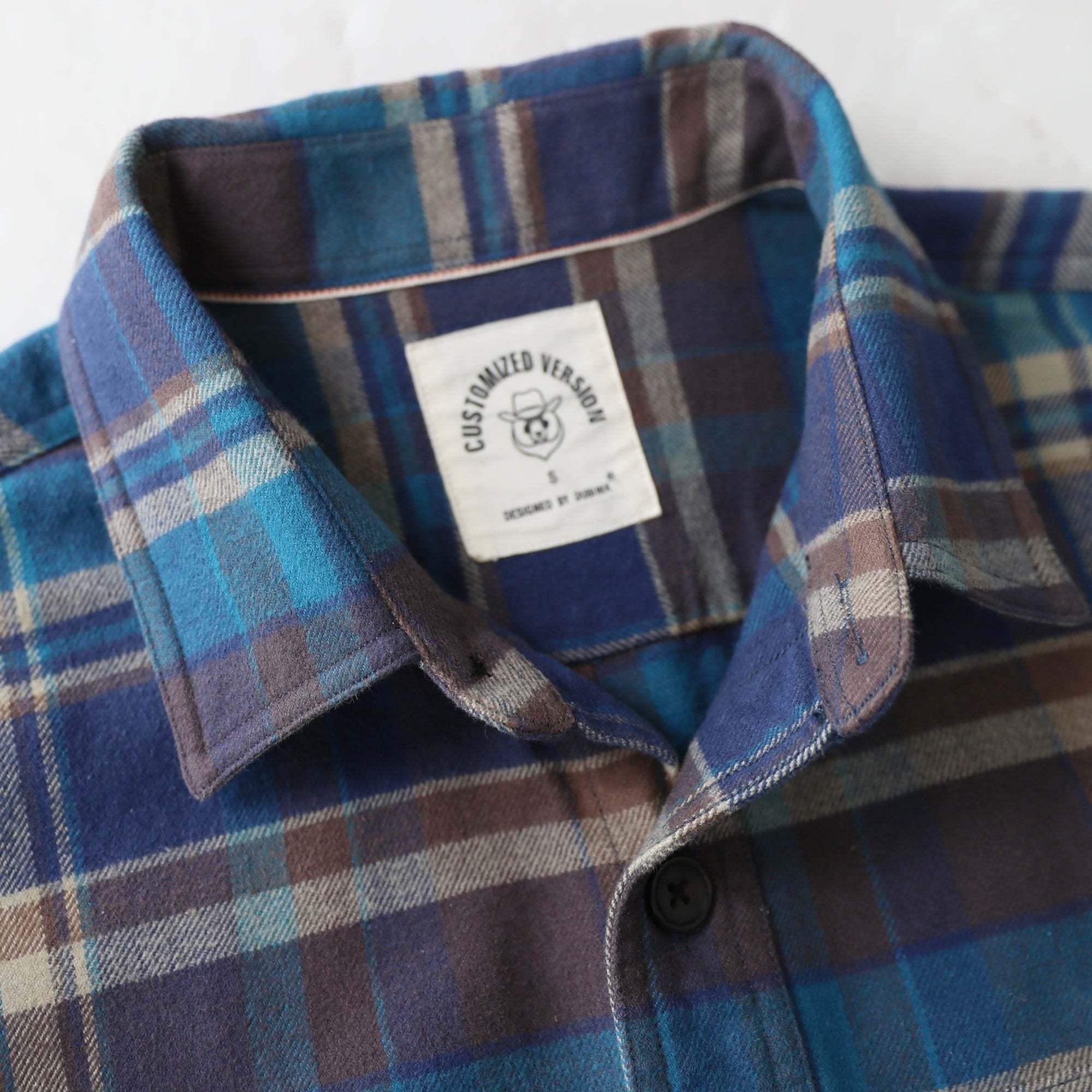 Dubinik® 8.6oz Heavyweight Flannel Shirt for Men Long Sleeve Vintage Work Shirts Casual Cotton Button Down Plaid Overshirt#22211