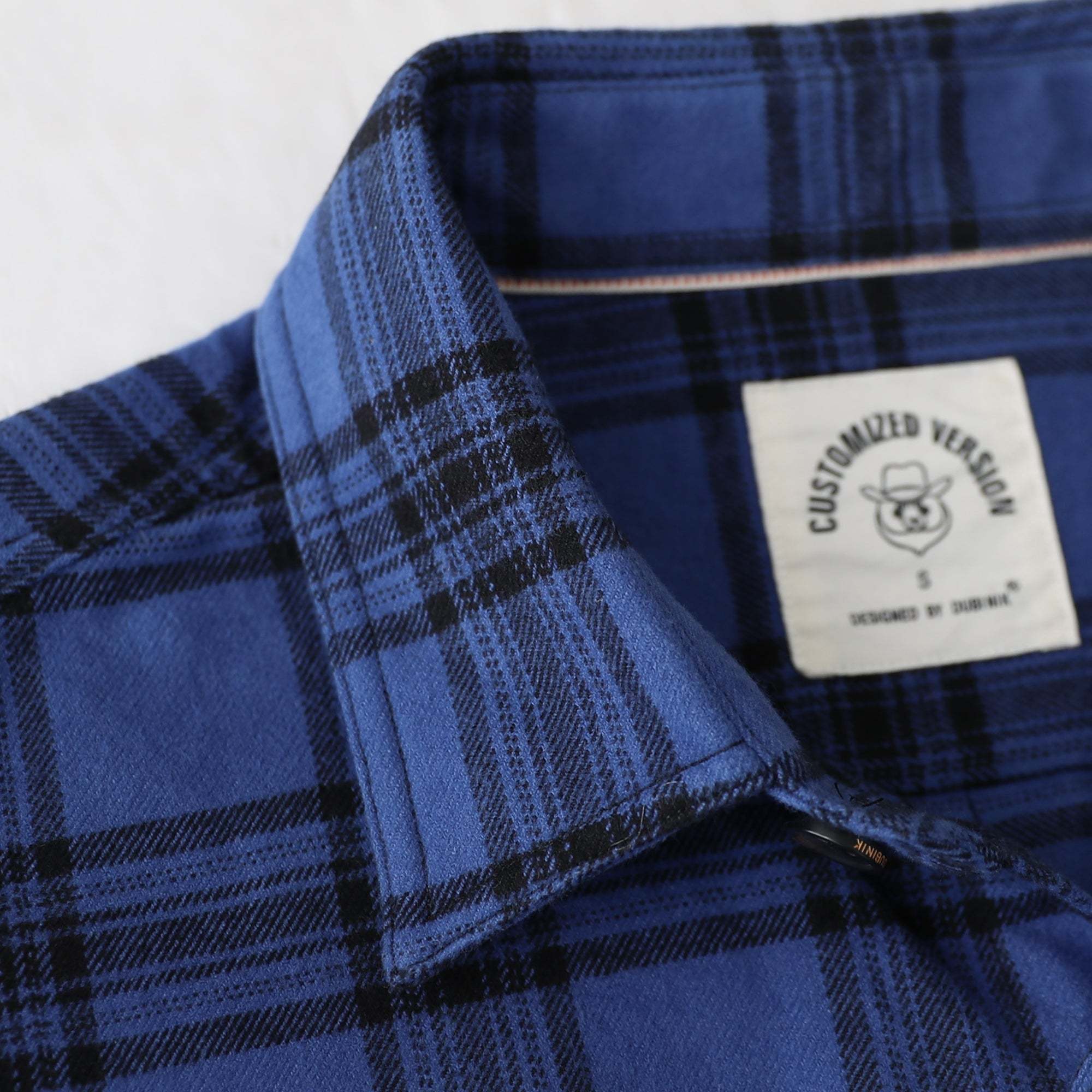 Dubinik® 8.6oz Heavyweight Flannel Shirt for Men Long Sleeve Vintage Work Shirts Casual Cotton Button Down Plaid Overshirt#22217