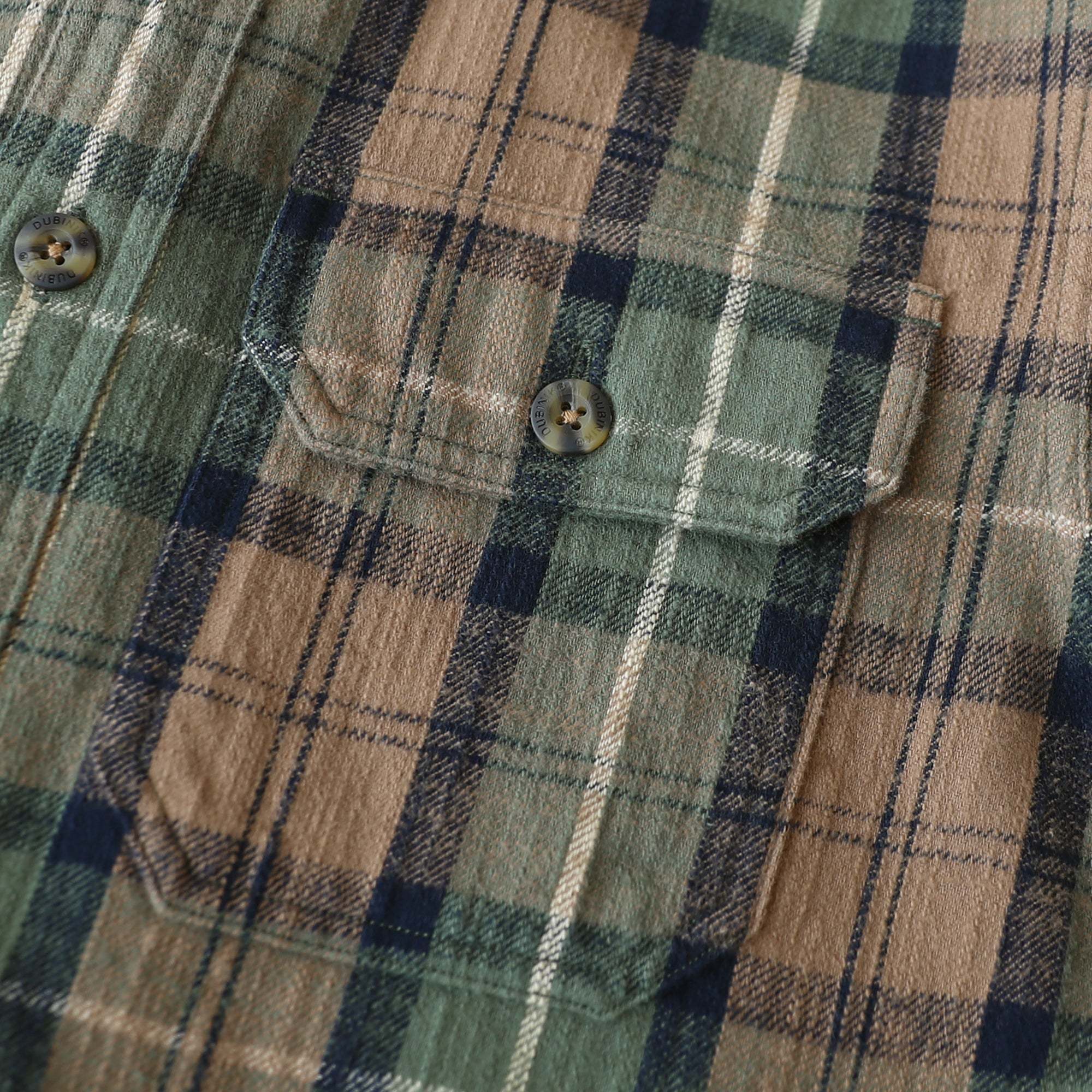 Dubinik® 9.7oz Heavyweight Flannel Shirt for Men Long Sleeve Cotton Plaid#22408