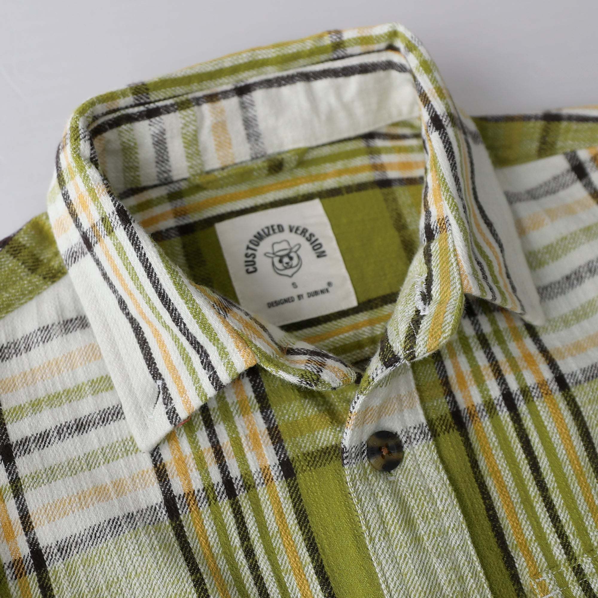 Dubinik® 9.7oz Heavyweight Flannel Shirt for Men Long Sleeve Cotton Plaid#22417