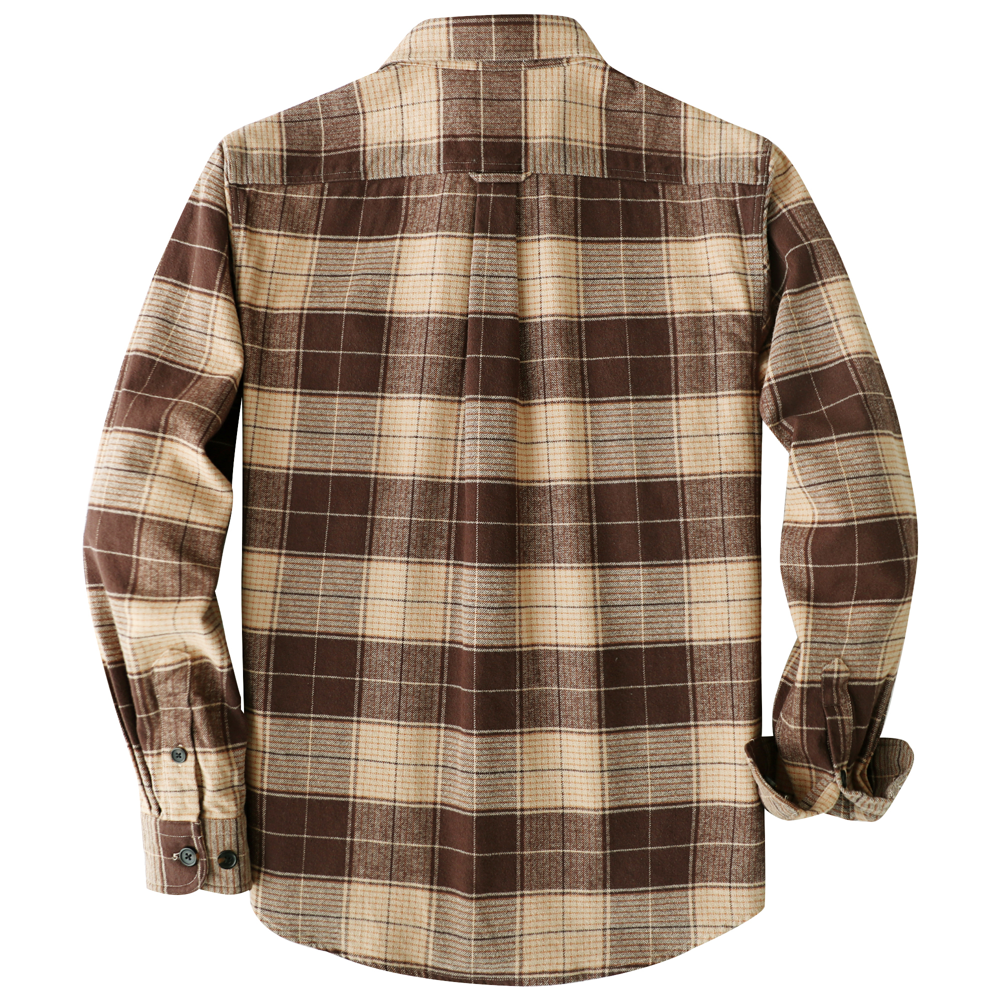 Dubinik® 8.6oz Heavyweight Flannel Shirt for Men Long Sleeve Vintage Work Shirts Casual Cotton Button Down Plaid Overshirt#22212