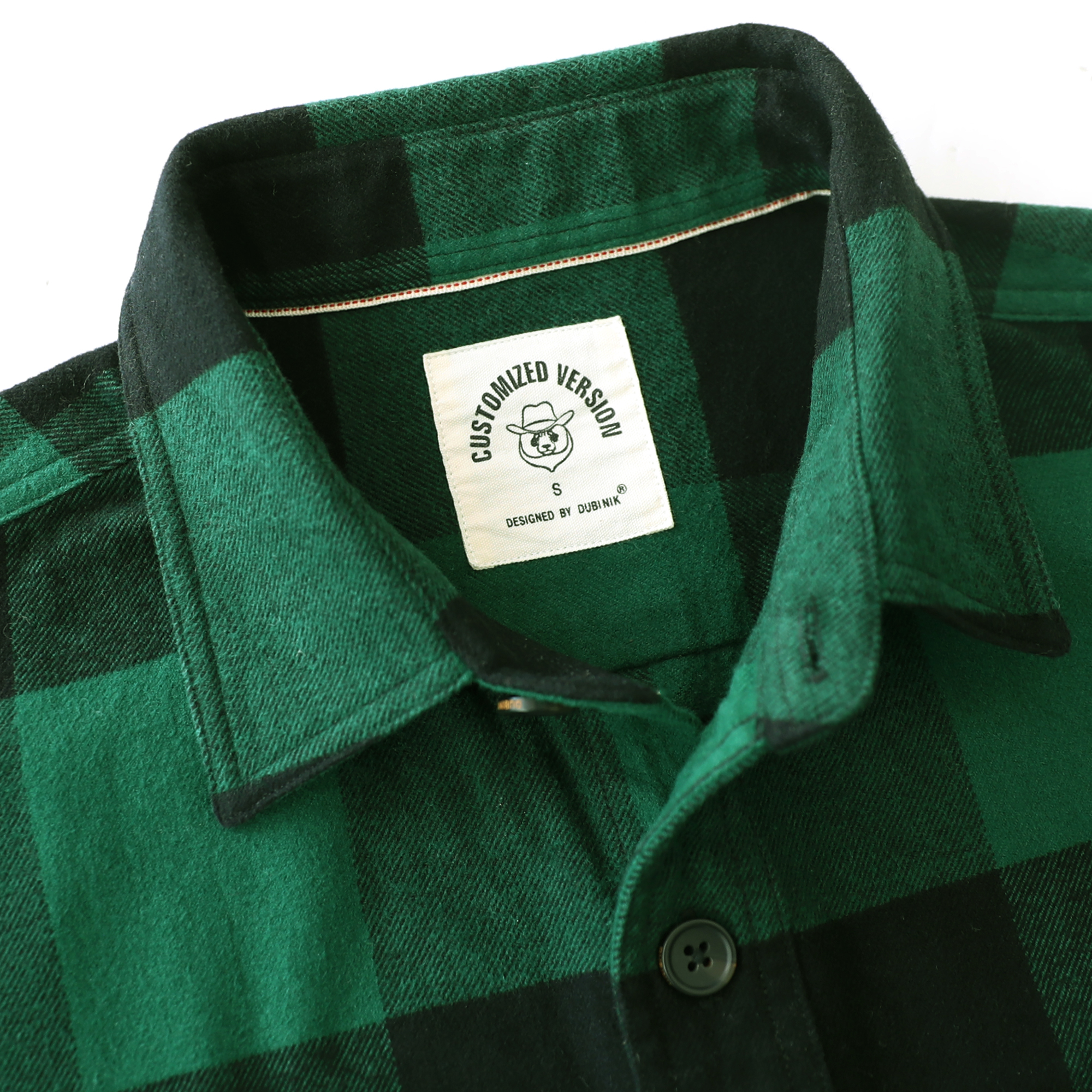 Dubinik® 8.6oz Heavyweight Flannel Shirt for Men Long Sleeve Vintage Work Shirts Casual Cotton Button Down Plaid Overshirt#22202