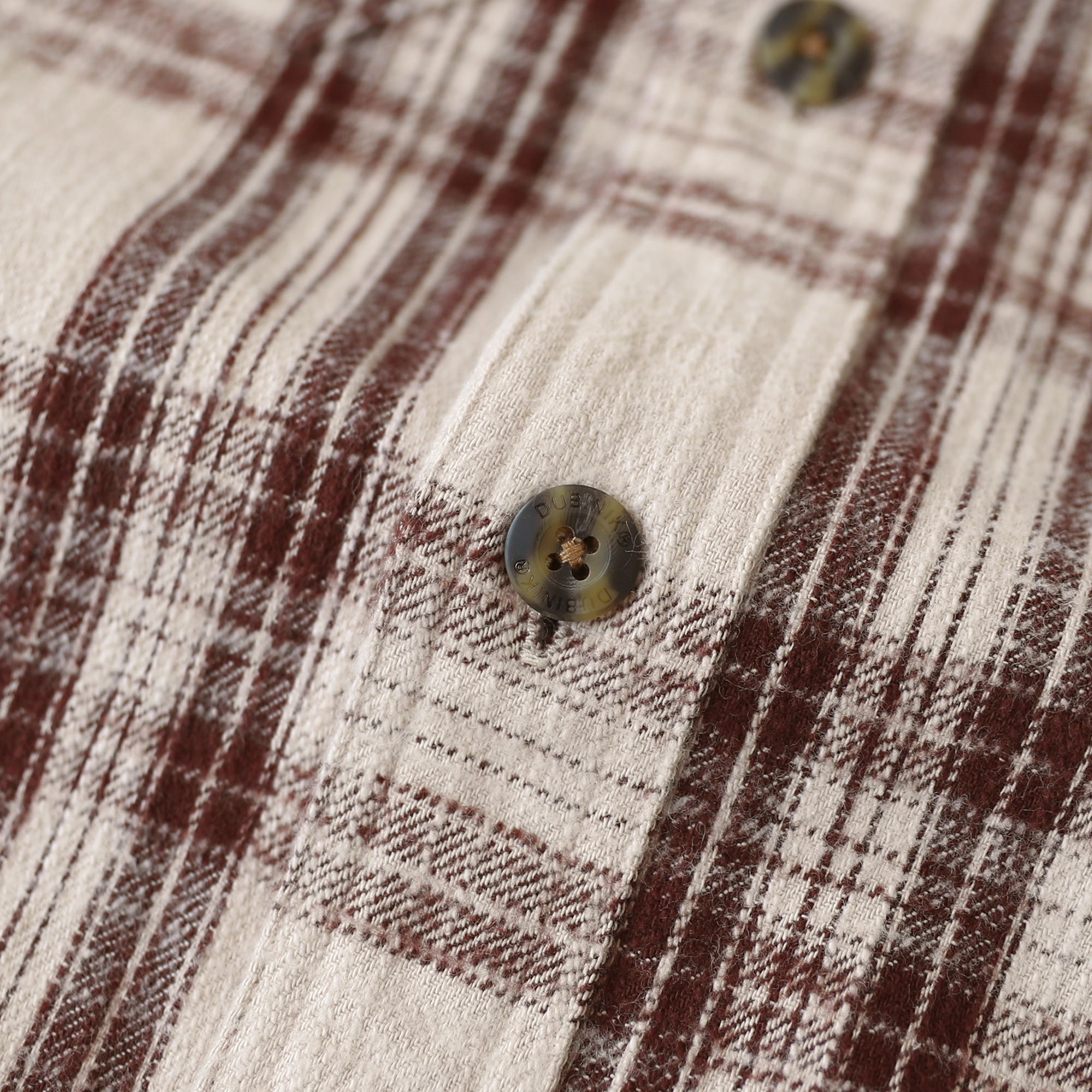 Dubinik® 9.7oz Heavyweight Flannel Shirt for Men Long Sleeve Cotton Plaid#22415