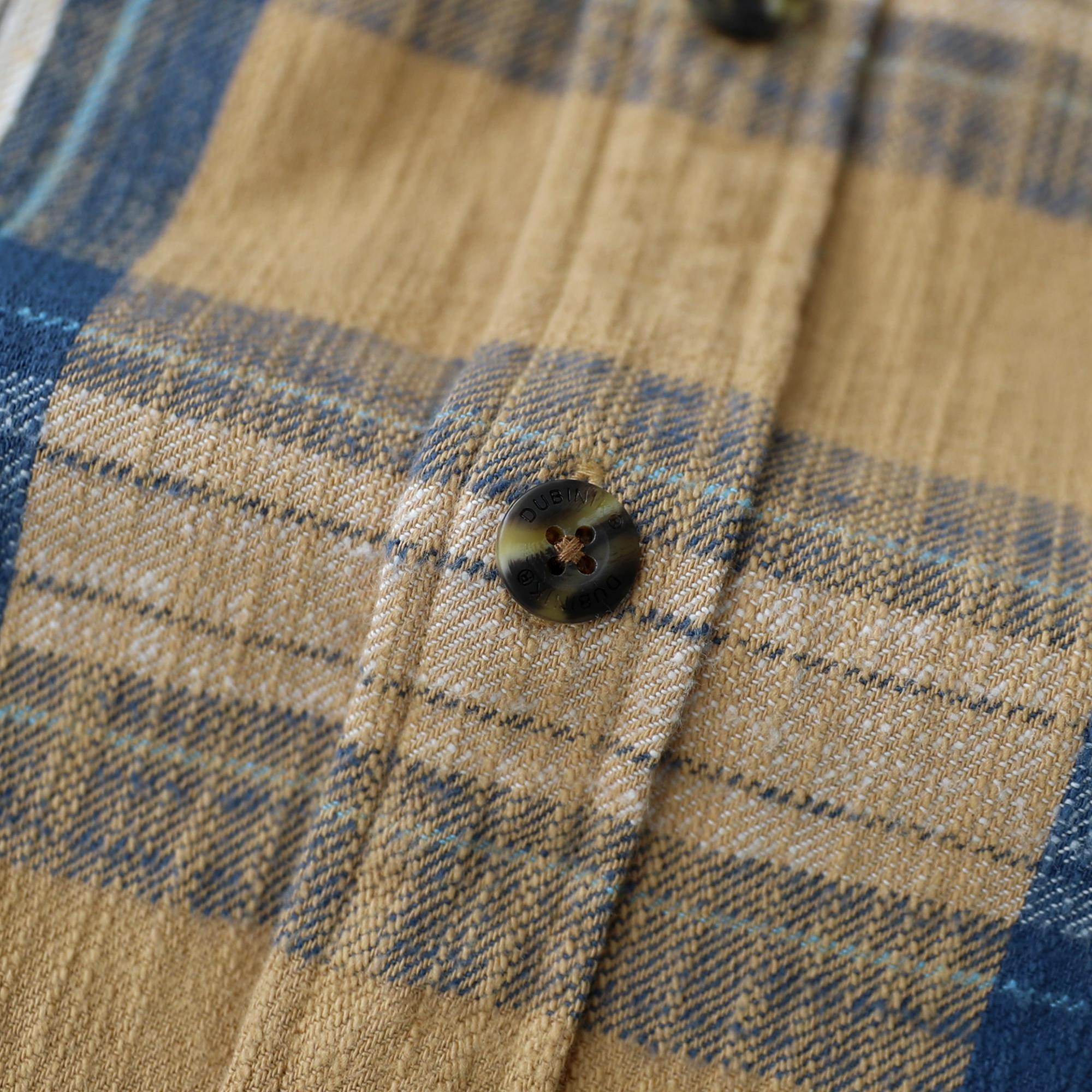 Dubinik® 9.7oz Heavyweight Flannel Shirt for Men Long Sleeve Cotton Plaid#22401