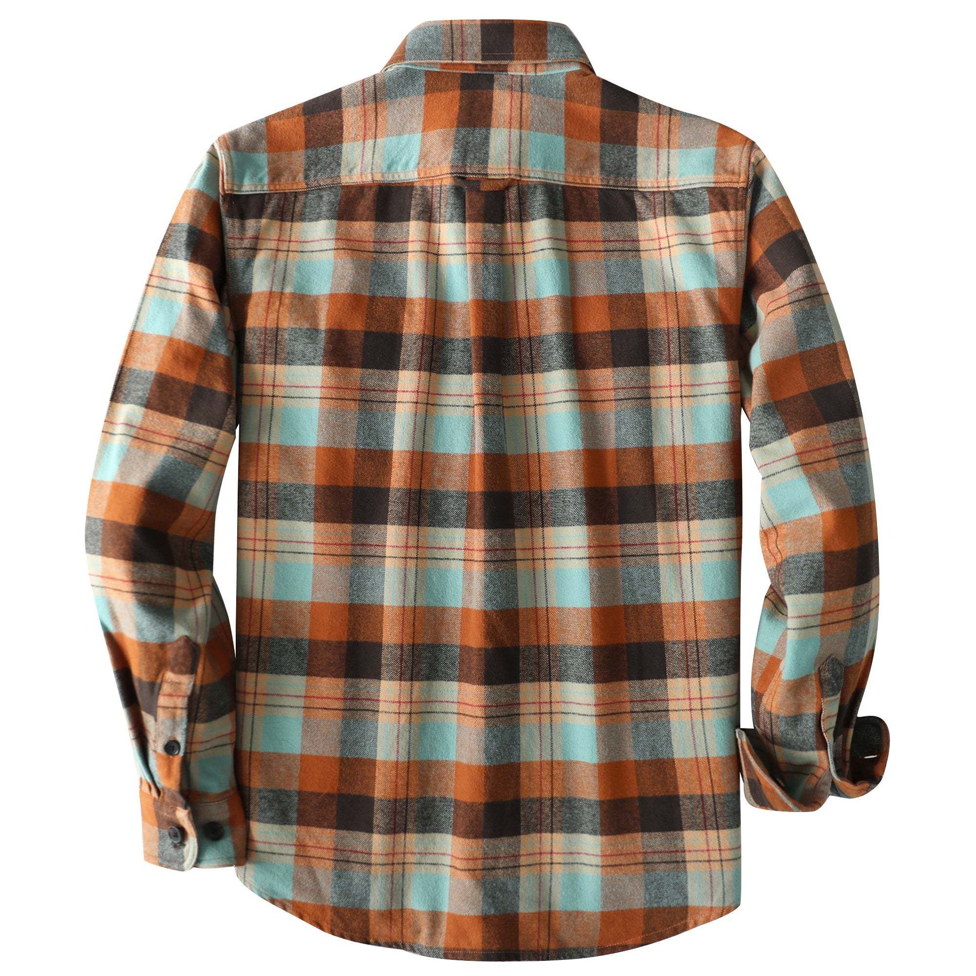 Dubinik® 8.6oz Heavyweight Flannel Shirt for Men Long Sleeve Vintage Work Shirts Casual Cotton Button Down Plaid Overshirt#22209