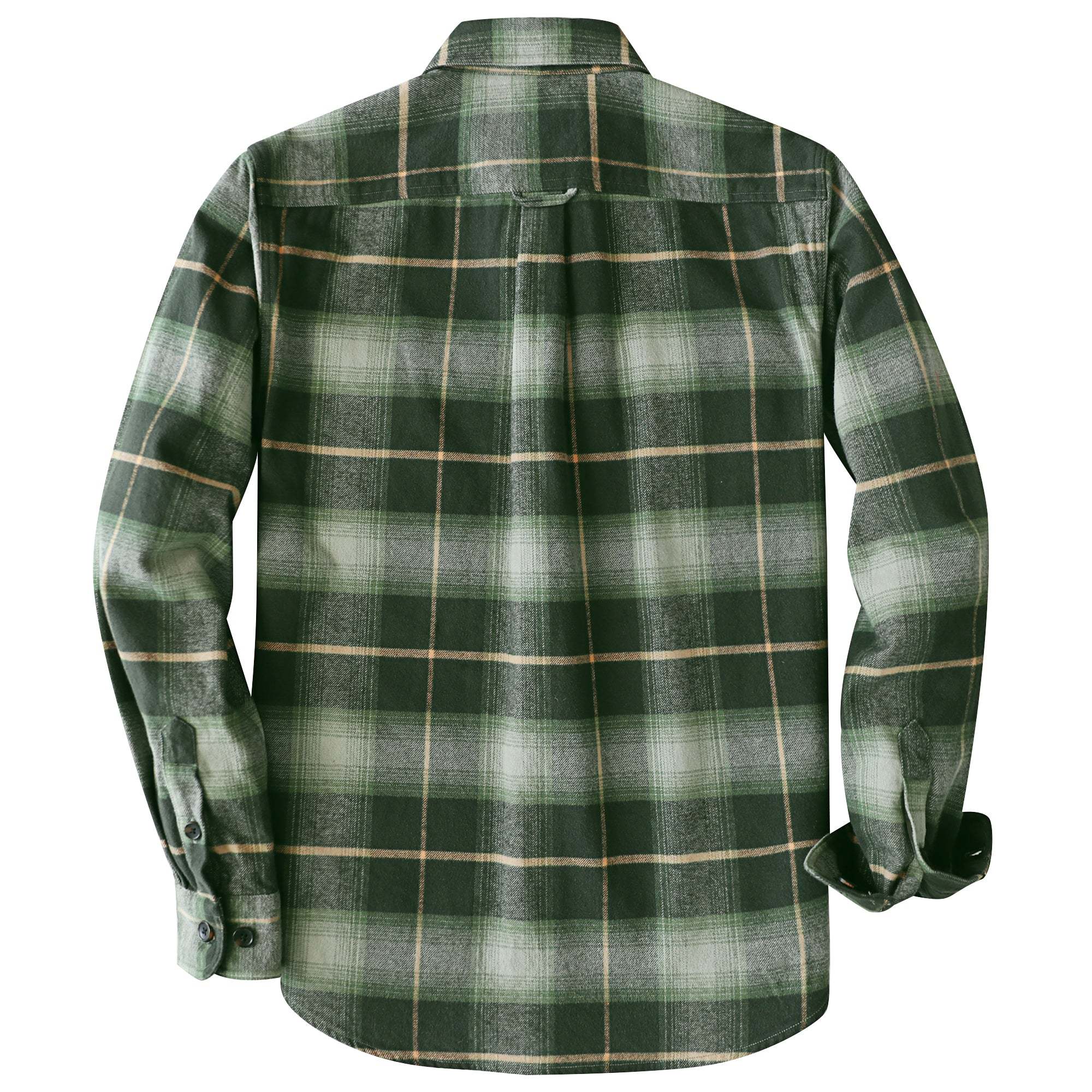 Dubinik® 8.6oz Heavyweight Flannel Shirt for Men Long Sleeve Vintage Work Shirts Casual Cotton Button Down Plaid Overshirt#22206