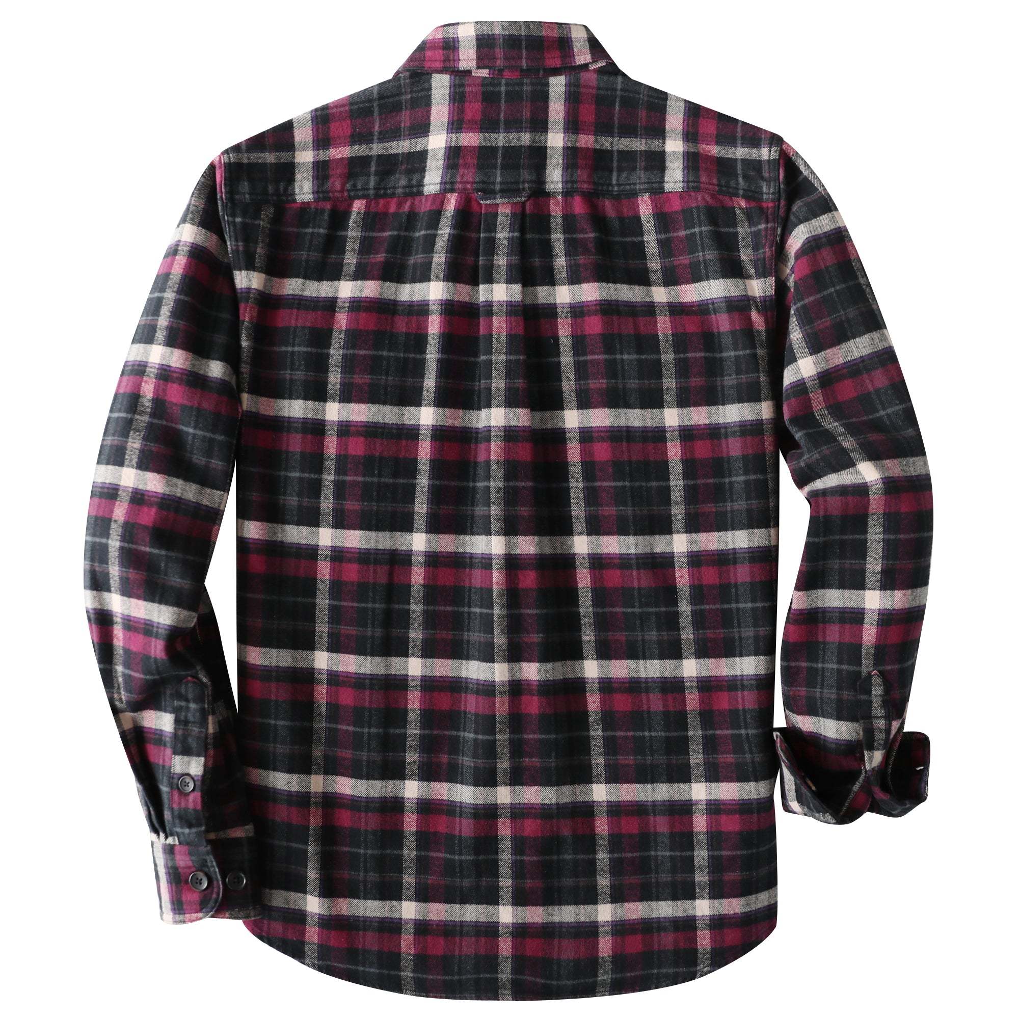 Dubinik® 8.6oz Heavyweight Flannel Shirt for Men Long Sleeve Vintage Work Shirts Casual Cotton Button Down Plaid Overshirt#22216