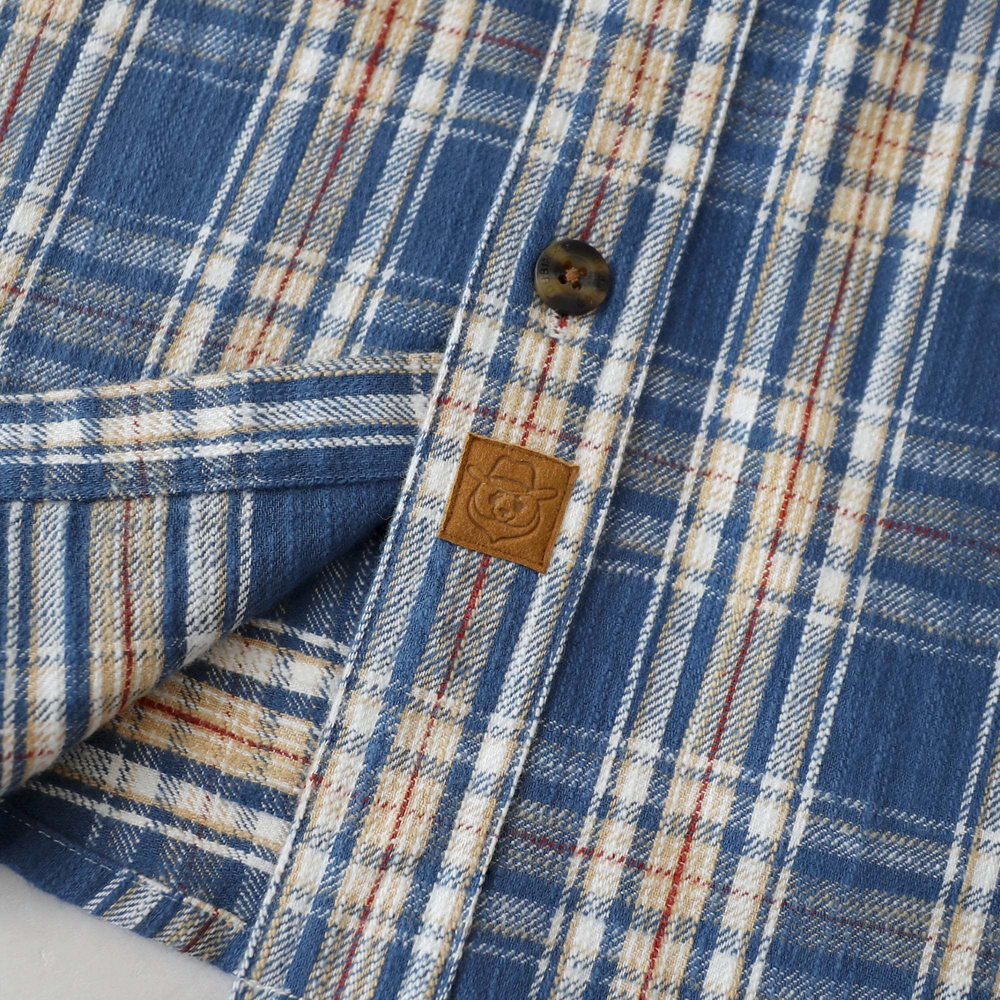 Dubinik® 9.7oz Heavyweight Flannel Shirt for Men Long Sleeve Cotton Plaid#22406