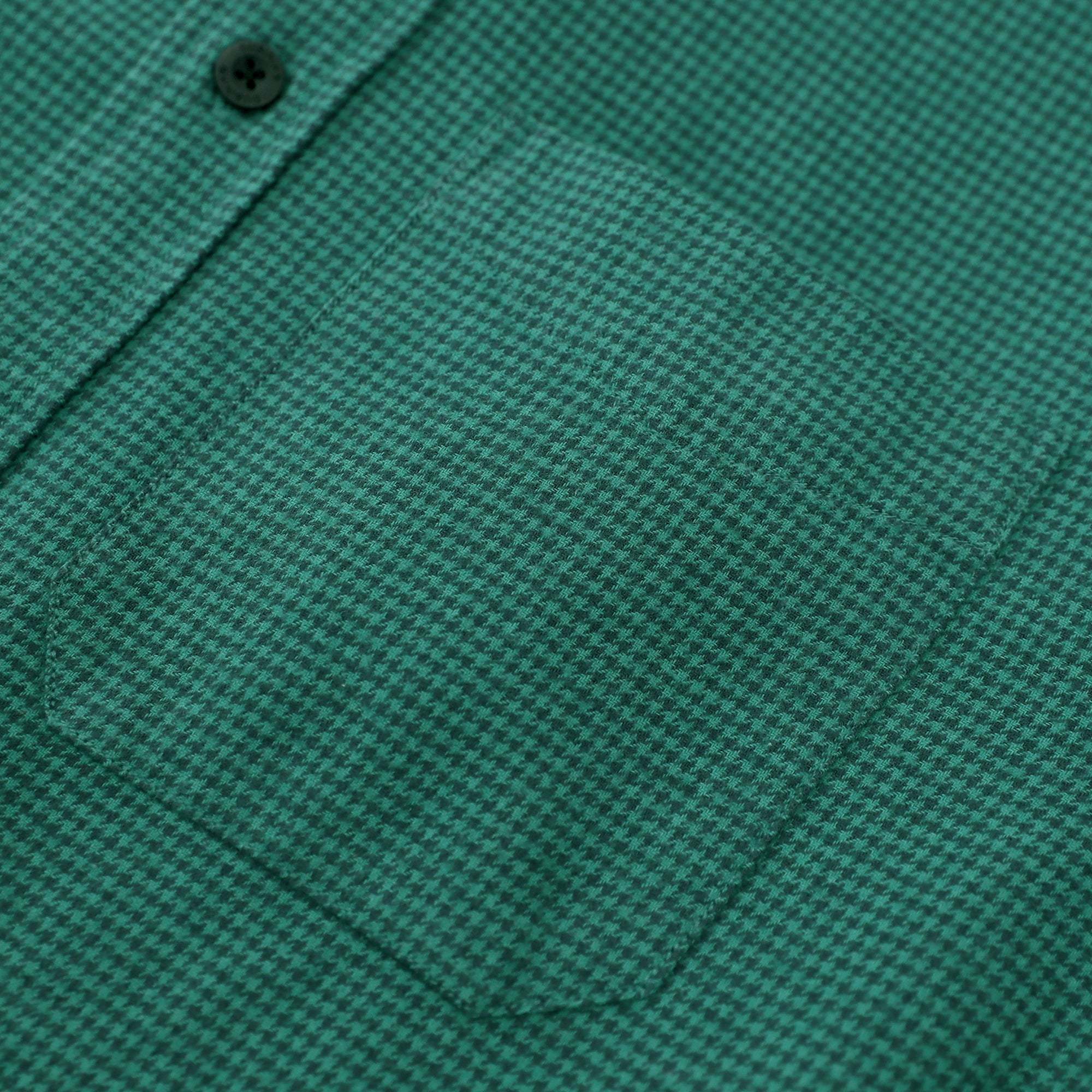 Dubinik® 6oz Flannel Shirt for Men Houndstooth Cotton Button Down Work#104007