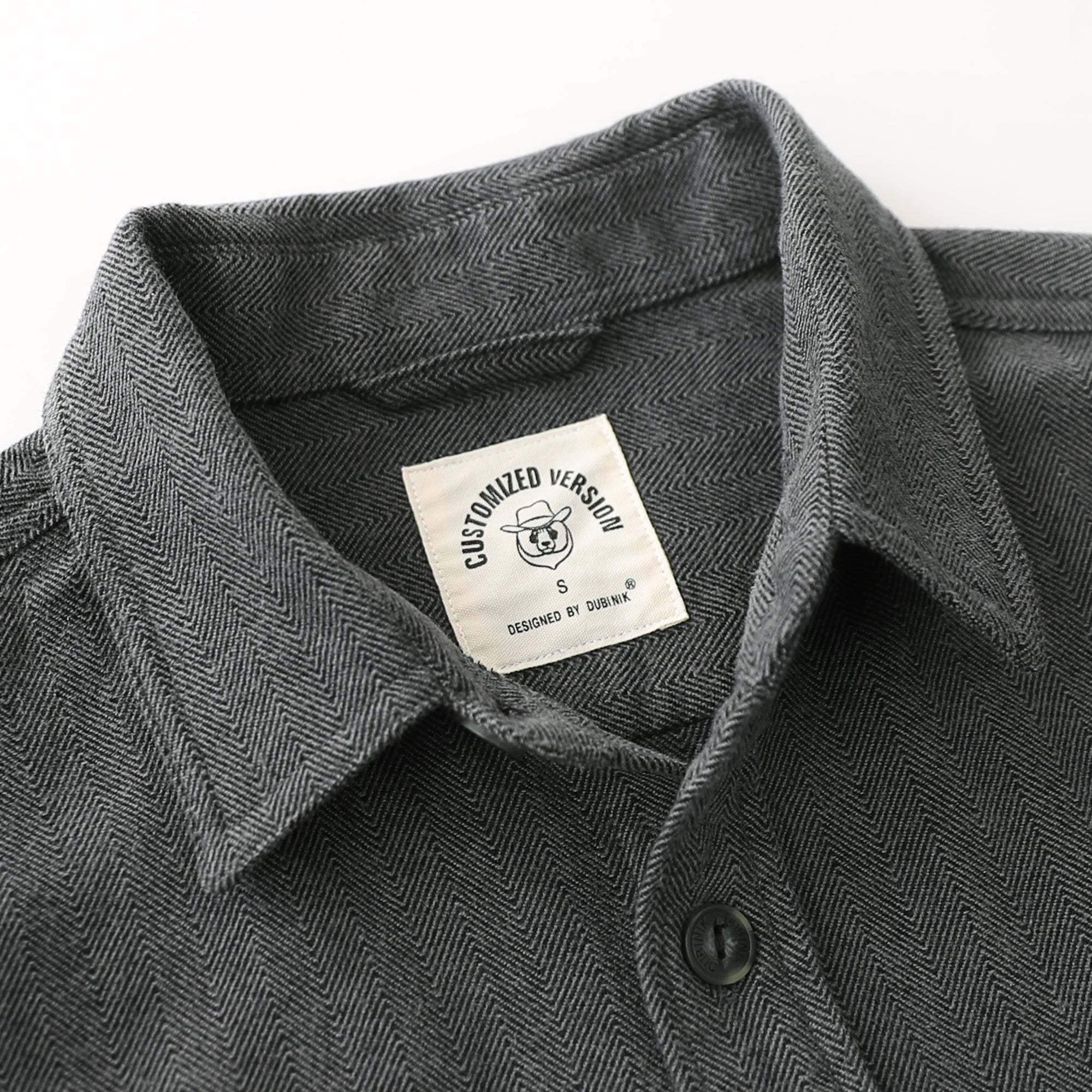 Dubinik® 7.7 oz Herringbone Flannel Shirt for Men Cotton Regular Fit#10304