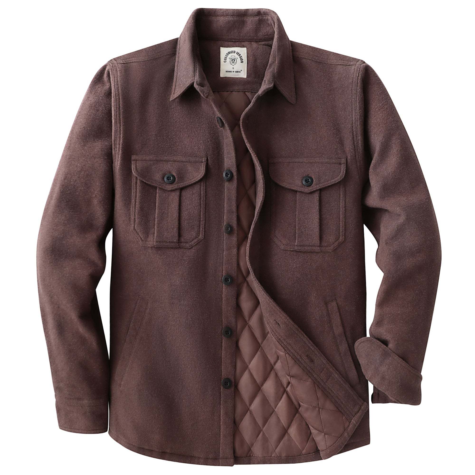 Dubinik® 10.8 oz Flannel Jacket for Men, Casual Warm Long Sleeve Outer Shirt#30110
