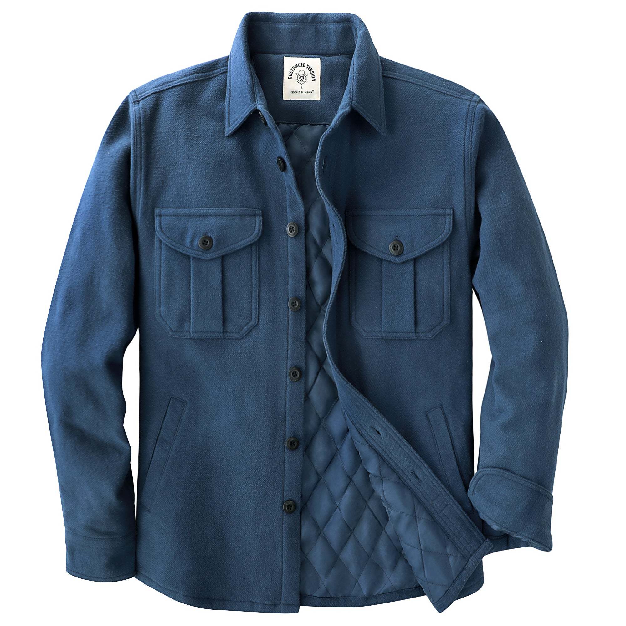 Dubinik® 10.8 oz Flannel Jacket for Men, Casual Warm Long Sleeve Outer Shirt#30108