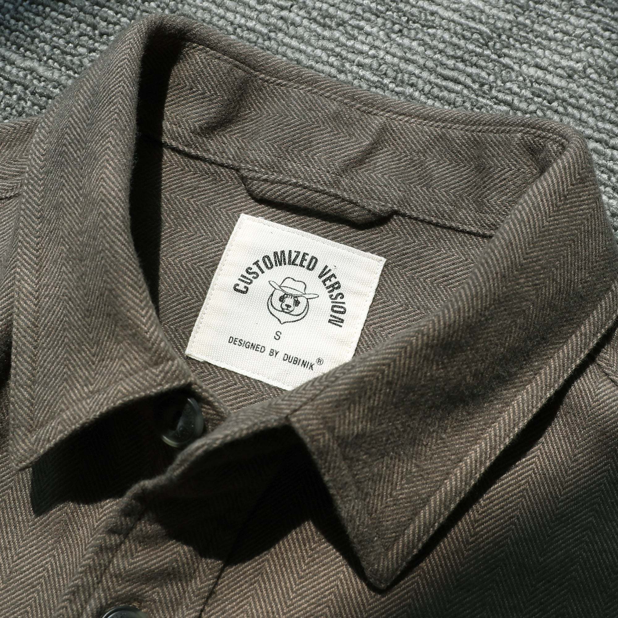 Dubinik® 7.7 oz Herringbone Flannel Shirt for Men Cotton Regular Fit#10301