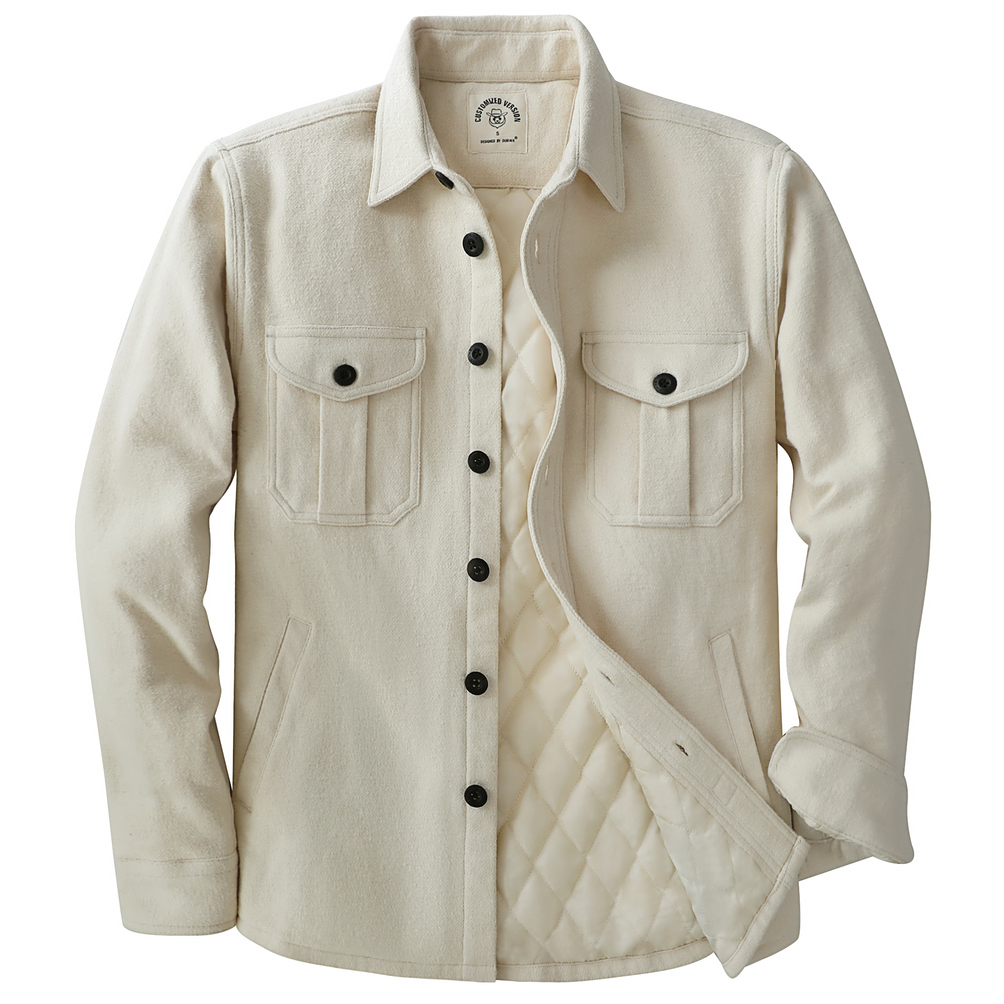 Dubinik® Men's 10.8 oz Flannel Jacket for Men, Casual Warm Long Sleeve Outer Shirt#30104