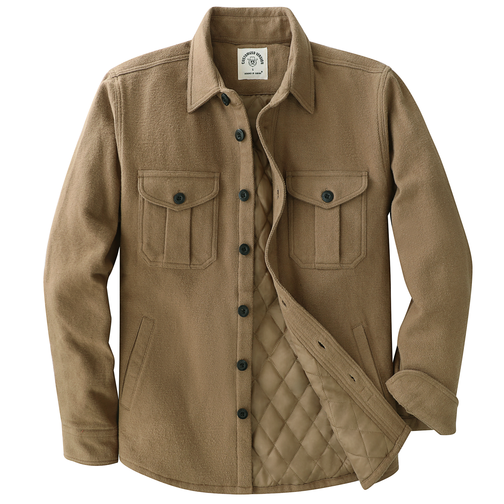 Dubinik® Men's 10.8 oz Flannel Jacket for Men, Casual Warm Long Sleeve Outer Shirt#30107