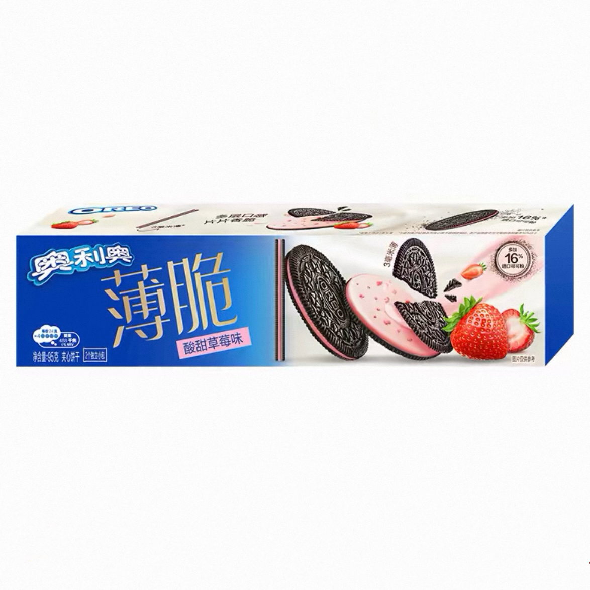 OREO THIN CRISP DULCE Y ÁCIDO FRESA 95g, NONG ZHIFU FOOD(HANGZHOU) CO., LTD, OREO THINS VAINILLA CRUNCH 95g