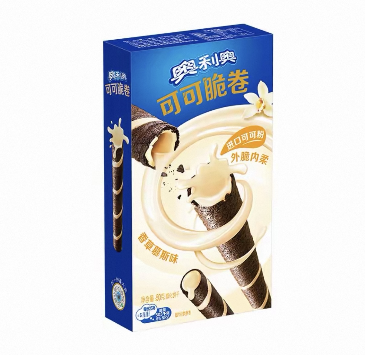 Oreo chocolate roll 50g Vanilla flavor 50g,NONG ZHIFU FOOD(HANGZHOU) CO., LTD,Oreo chocolate roll 50g Vanilla flavor 50g