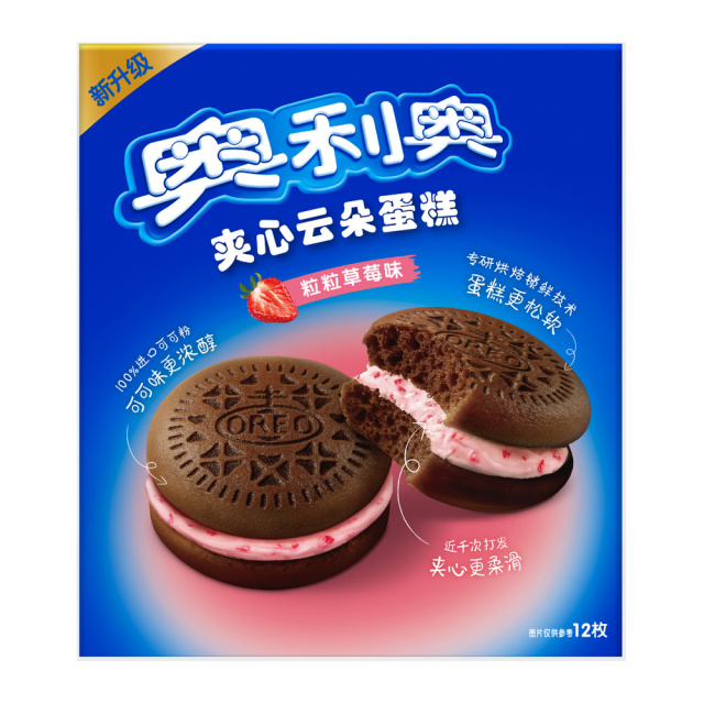 OREO CLOUD CAKE STRAWBERRY 264g,NONG ZHIFU FOOD(HANGZHOU) CO., LTD,OREO CLOUD CAKE STRAWBERRY 264g