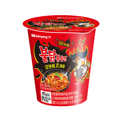 Samyang Hot Chicken Cup Ramen Double Spicy Flavor 70g,NONG ZHIFU FOOD(HANGZHOU) CO., LTD,Samyang Hot Chicken Cup Ramen Double Spicy Flavor 70g