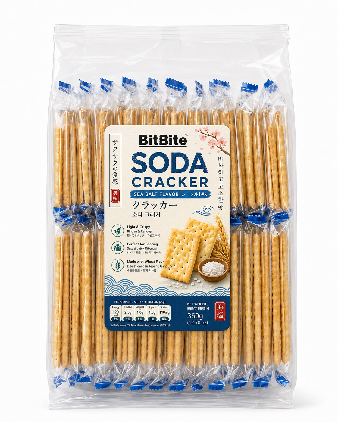 Bitbite Seasalt Flavor Biscuit 360g,NONG ZHIFU FOOD(HANGZHOU) CO., LTD,Bitbite Seasalt Flavor Biscuit 360g