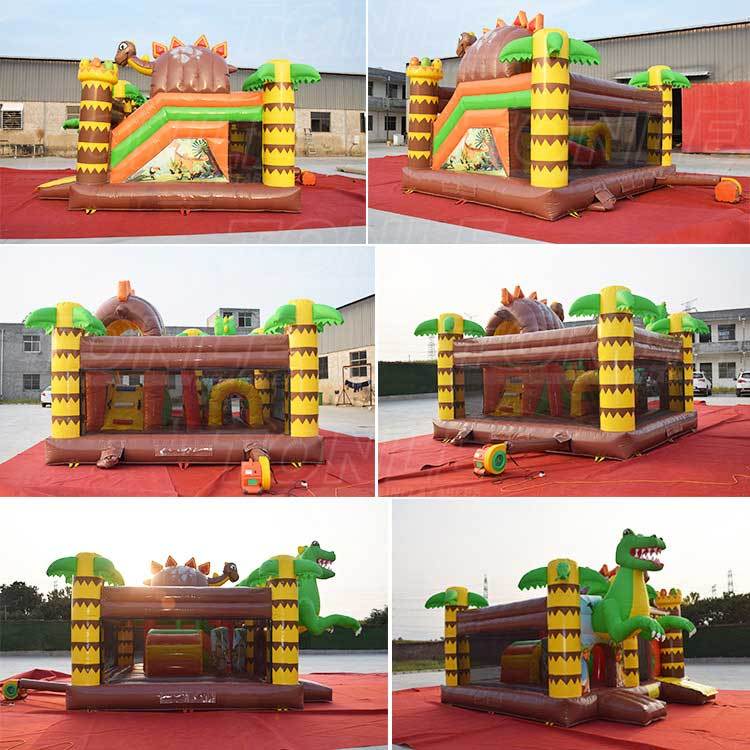 Dino park bouncy castle w/ slide