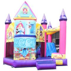 5-in-1 3D Princess Collection Bounce House — Multi-Princess Inflatable Combo for All-Girl Parties, Princess Playdates & Royal Group Celebrations