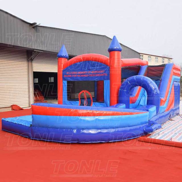 big inflatable bouncer jumper moonwalk moon bounce house jump castle with water slide combo