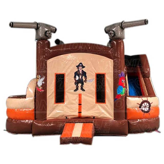 Pirate Bounce House Combo — 19ft Buccaneer Inflatable Bouncer with Slide for Treasure Hunt Parties, Swashbuckling Birthdays & Adventure Celebrations