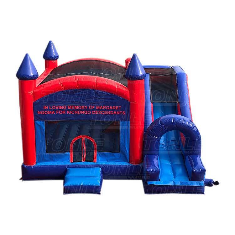 big inflatable bouncer jumper moonwalk moon bounce house jump castle with water slide combo