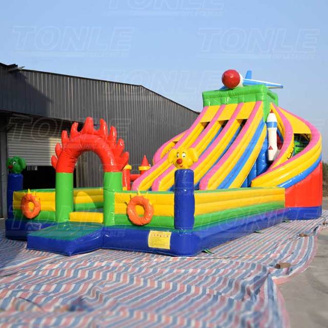 spaceship inflatable slide