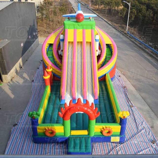 spaceship inflatable slide