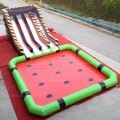 inflatable three lanes slide