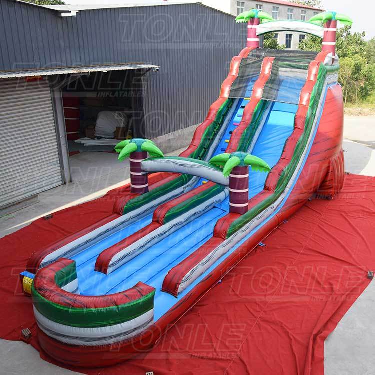 inflatable red marble slide