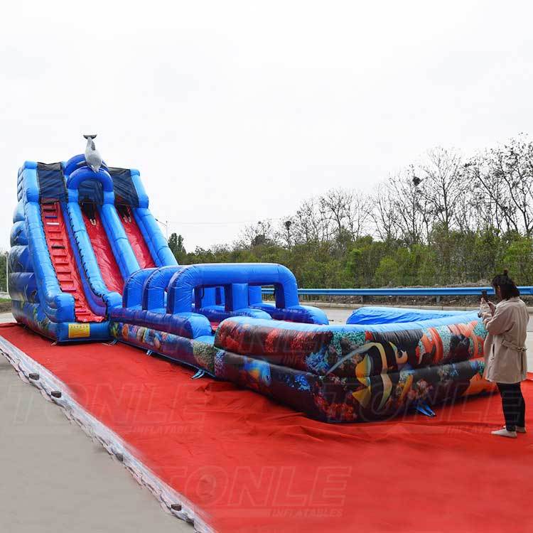 seaworld inflatable water slide
