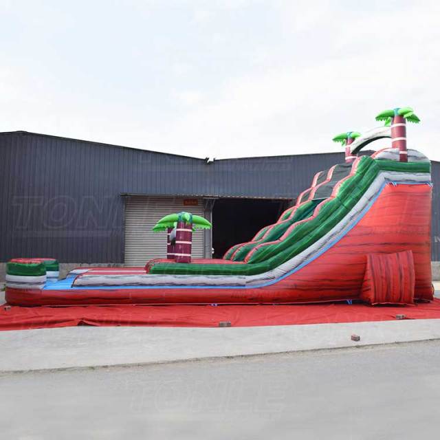 inflatable red marble slide