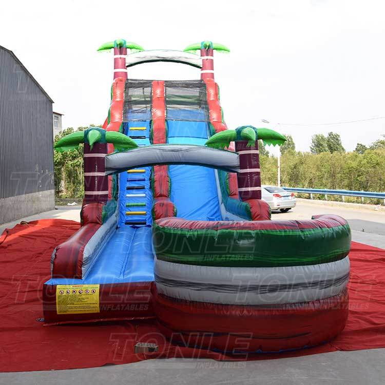 inflatable red marble slide