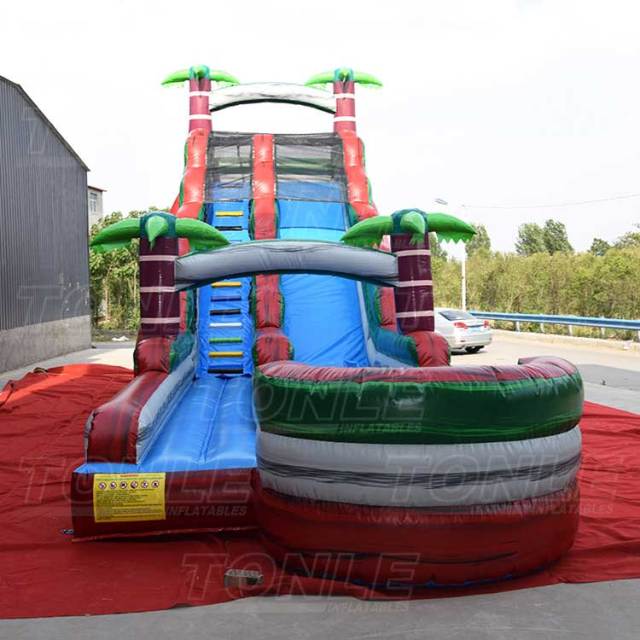 inflatable red marble slide