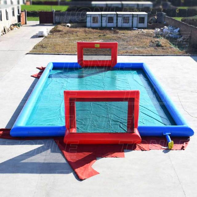 inflatable soap football court
