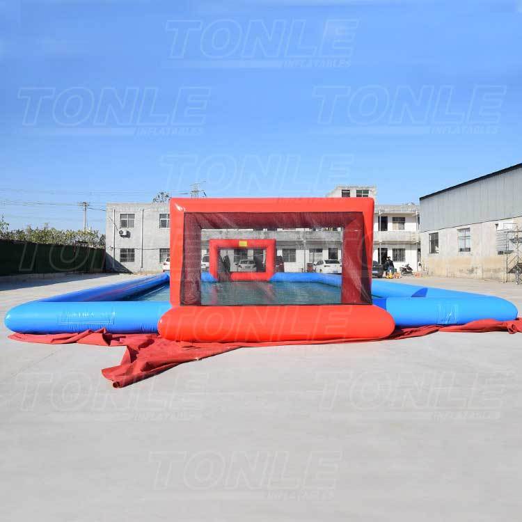 inflatable soap football court