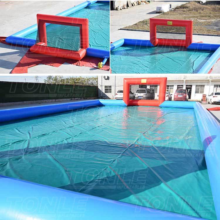 inflatable soap football court