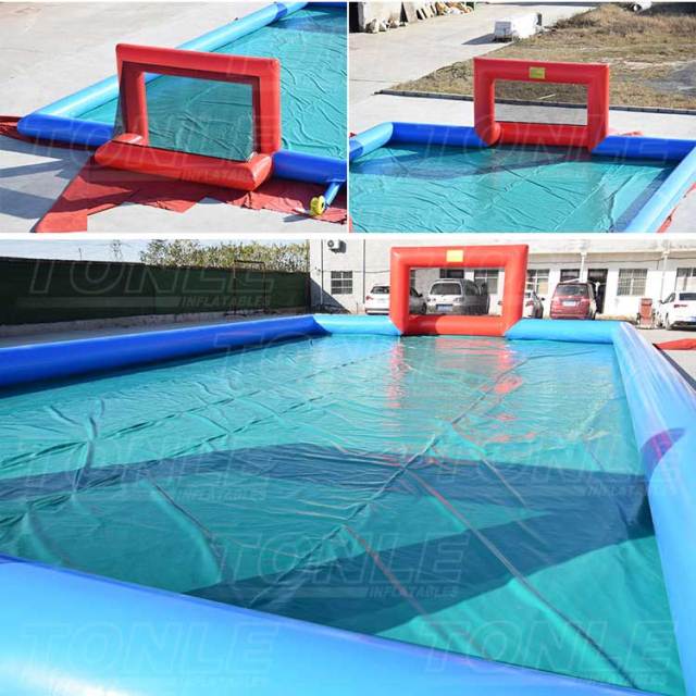 inflatable soap football court