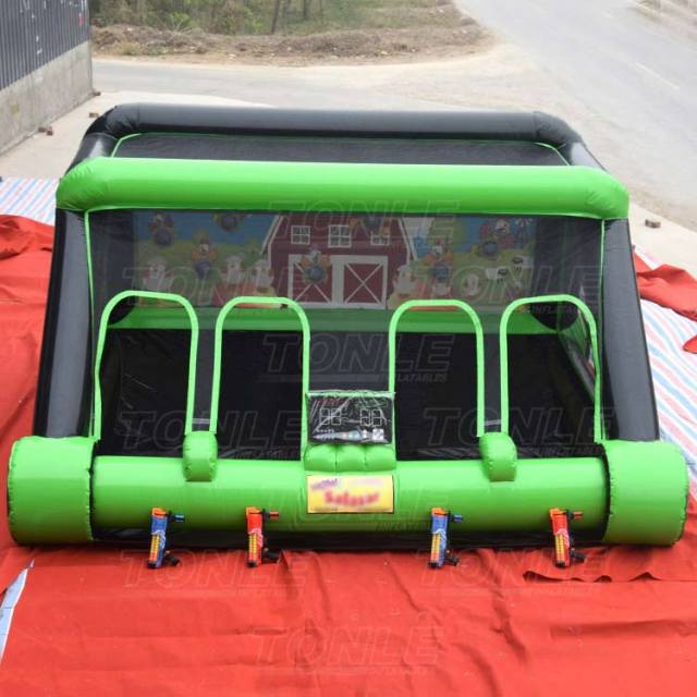 Inflatable shooting gallery with IPS system