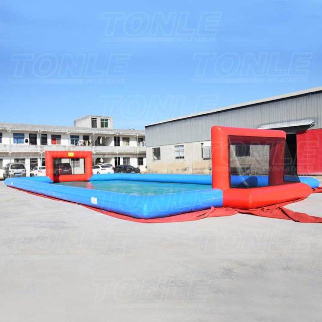 inflatable soap football court