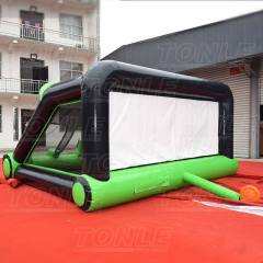 Inflatable shooting gallery with IPS system