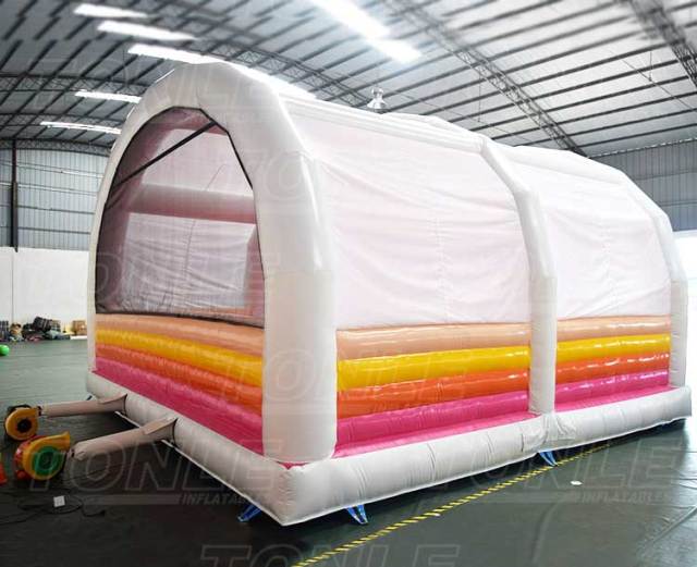 white bouncy castle