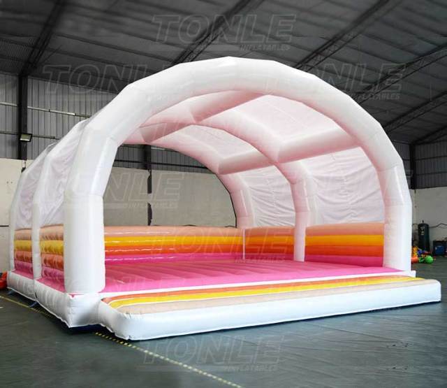 white bouncy castle