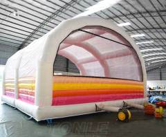 white bouncy castle