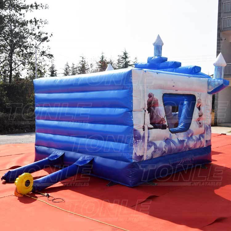 frozen bouncy castle with slide